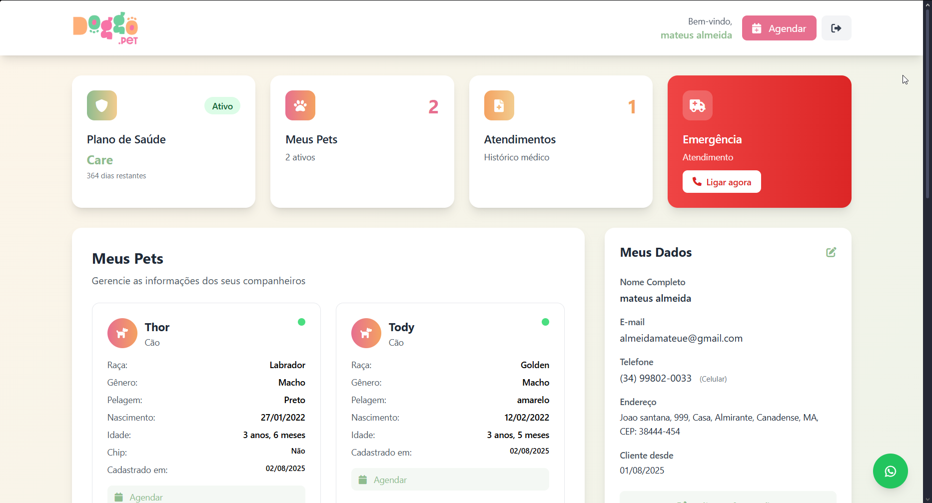 Pet Doggo Clínica & Sistema de Gestão