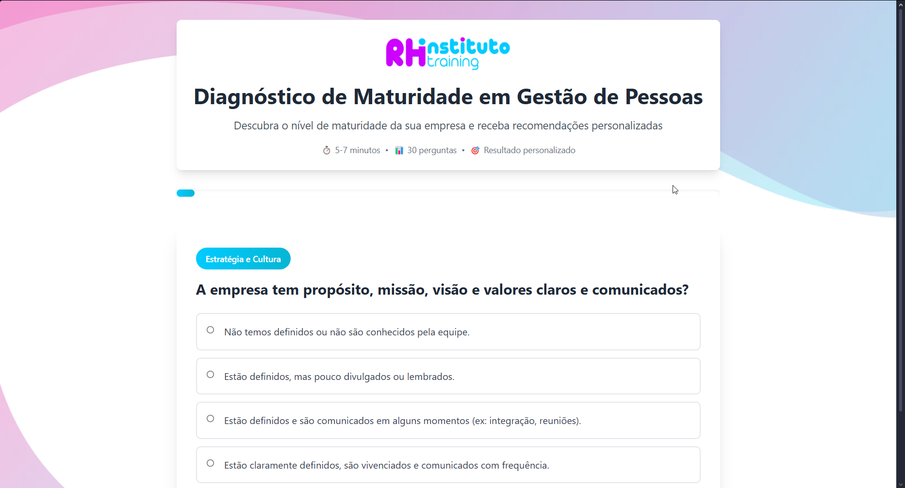 RH Consult Training – Quiz de Maturidade